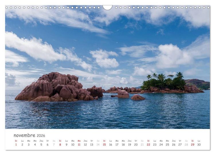 Produktbild: Paysages des Seychelles (Calendrier mural 2026 DIN A3 vertical), CALVENDO calendrier mensuel
