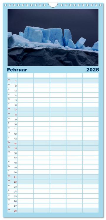 Produktbild: Familienplaner 2026 - EISIGE GIGANTEN in der DISKOBUCHT mit 5 Spalten (Wandkalender, 21 x 45 cm) CALVENDO