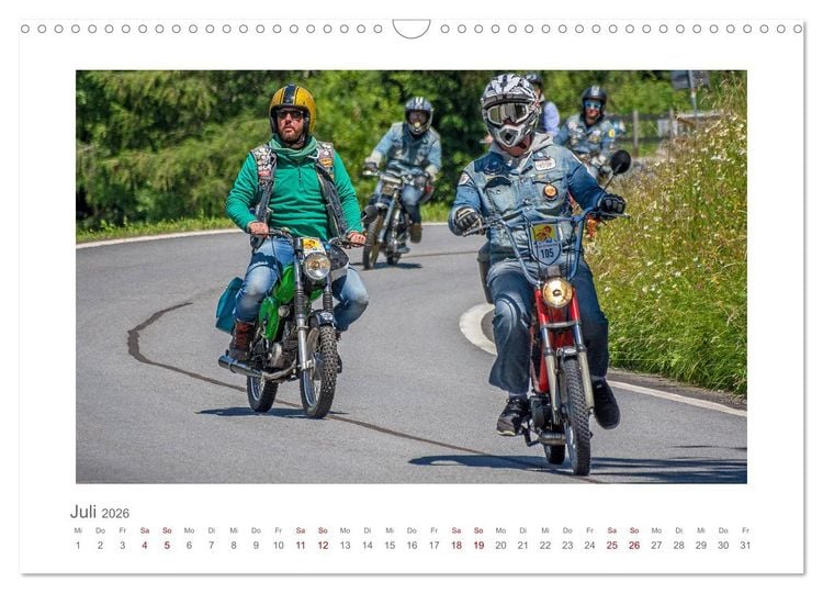 Produktbild: Faszination Zweirad - Impressionen vom &Ouml;tztaler Moped Marathon (Wandkalender 2026 DIN A3 quer), CALVENDO Monatskalender