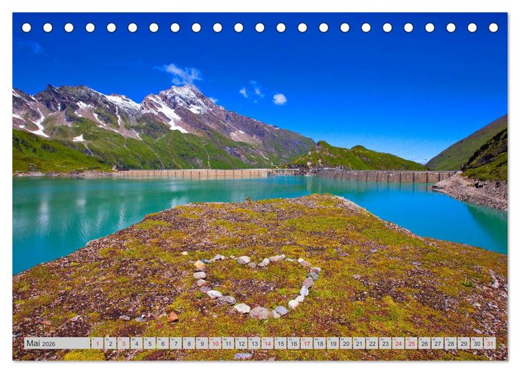 Produktbild: Die Hochgebirgs-Stauseen (Tischkalender 2026 DIN A5 quer), CALVENDO Monatskalender