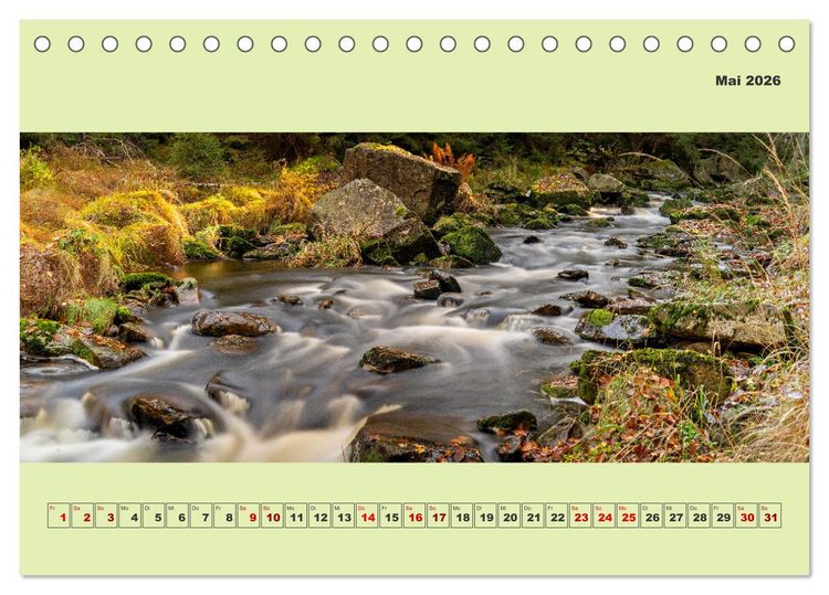 Produktbild: Die schwarze Pockau im Herbstgewand (Tischkalender 2026 DIN A5 quer), CALVENDO Monatskalender