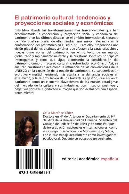 Produktbild: El patrimonio cultural: tendencias y proyecciones sociales y econ&oacute;micas