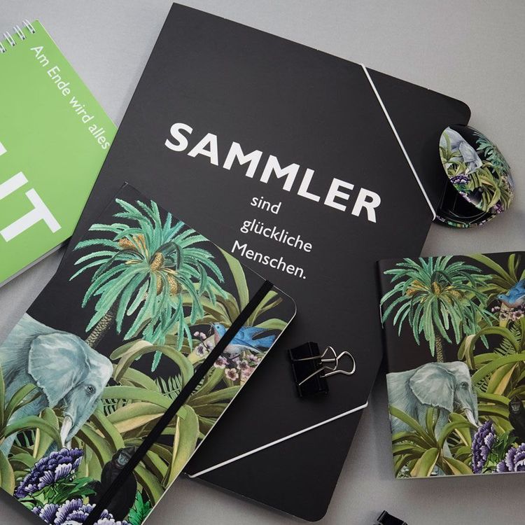 Produktbild: Sammelmappe A4, "Sammler sind gl&uuml;ckliche Menschen." (Johann Wolfgang Goethe)