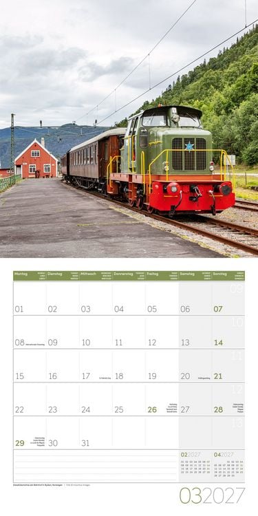 Produktbild: Lokomotiven Kalender 2027 - 30x30 - Art12