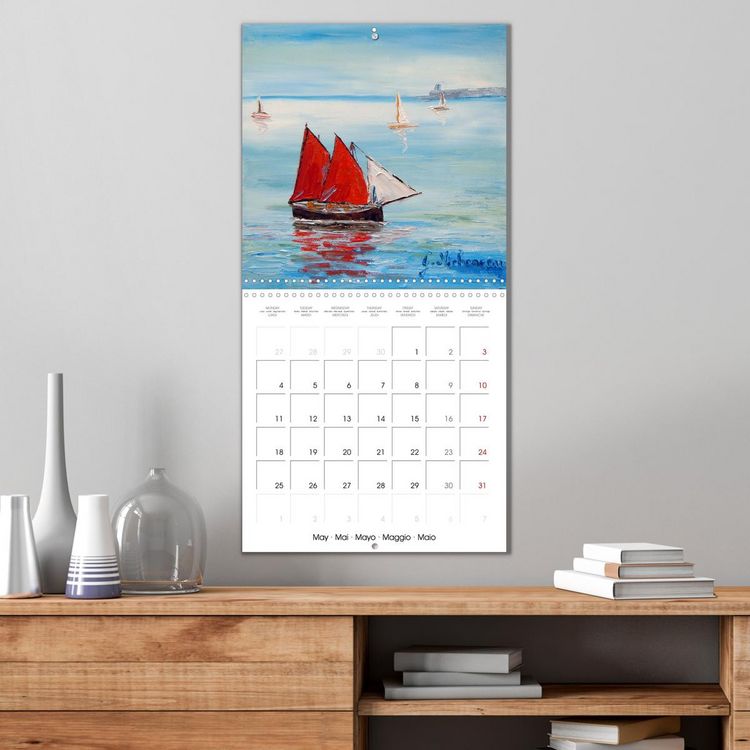 Produktbild: Mer en peinture (Calendrier mural carr&eacute; 2026 30x30 cm) Calendrier double avec une page pour vos prises de notes