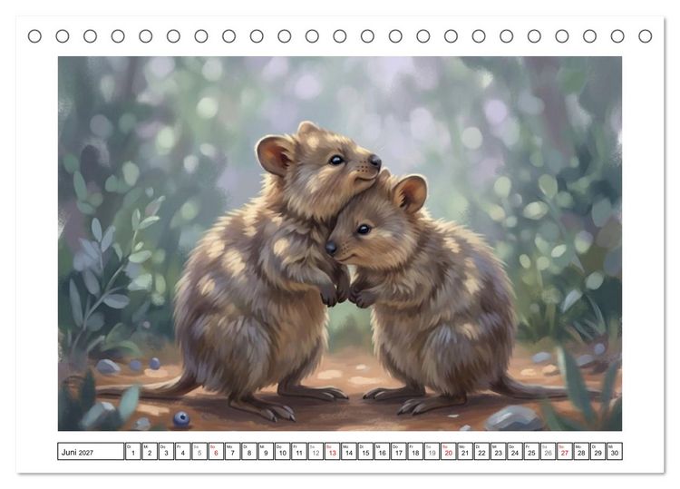 Produktbild: Quokkas - Gl&uuml;ckliche Momente im australischen Busch (Tischkalender 2027 DIN A5 quer), CALVENDO Monatskalender