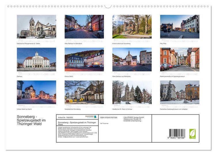 Produktbild: Sonneberg - Spielzeugstadt im Th&uuml;ringer Wald (hochwertiger Premium Wandkalender 2026 DIN A2 quer), Kunstdruck in Hochglanz