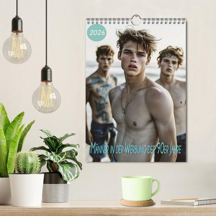 Produktbild: M&auml;nner in der Werbung der 90er (Wandkalender 2026 DIN A4 hoch), CALVENDO Monatskalender