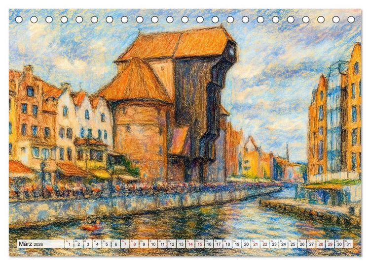 Produktbild: Danzig entdecken - Sehensw&uuml;rdigkeiten der polnischen Hansestadt (Tischkalender 2026 DIN A5 quer), CALVENDO Monatskalender