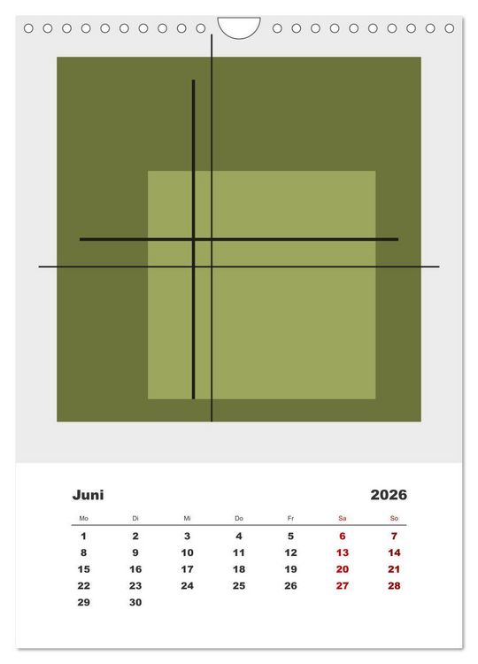 Produktbild: GeoArt - geometrische Formen (Wandkalender 2026 DIN A4 hoch), CALVENDO Monatskalender