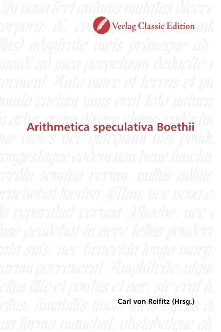 Produktbild: Arithmetica speculativa Boethii