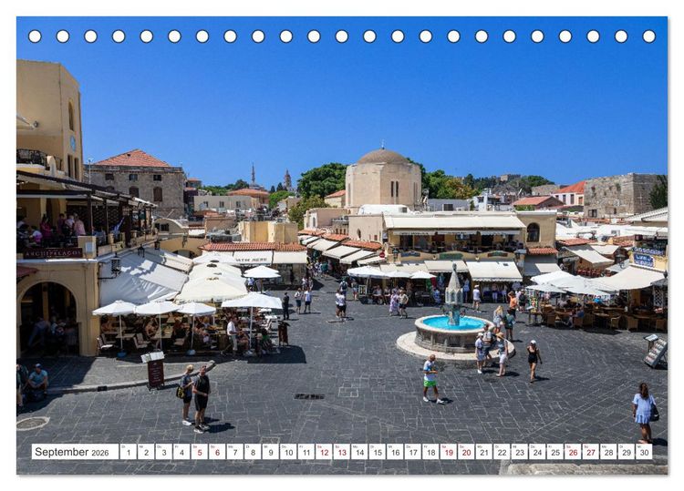 Produktbild: Rhodos und Symi, Perlen in der &Auml;gis (Tischkalender 2026 DIN A5 quer), CALVENDO Monatskalender