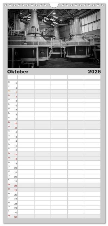 Produktbild: Familienplaner 2026 - Schottischer Whisky mit 5 Spalten (Wandkalender, 21 x 45 cm) CALVENDO