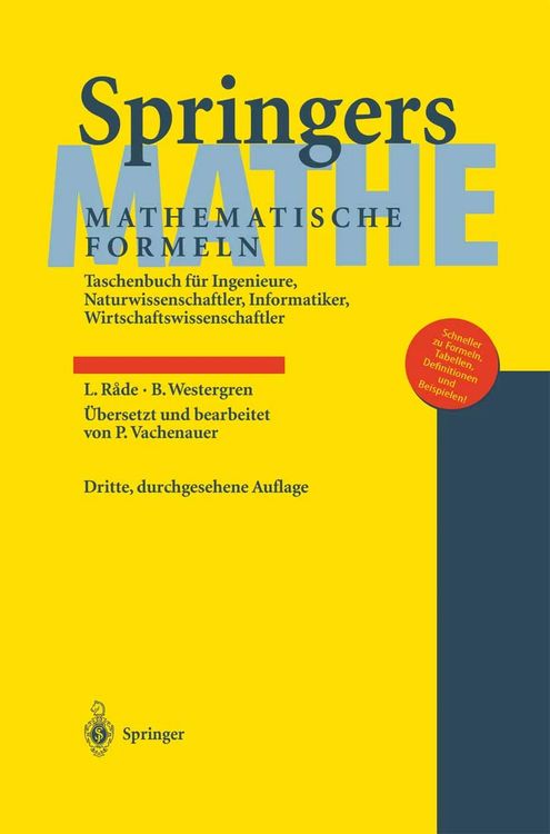 Produktbild: Springers Mathematische Formeln