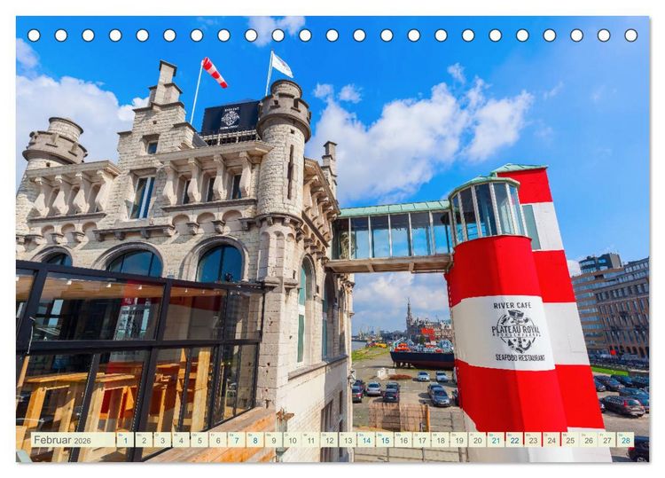 Produktbild: Fotografische Impressionen aus Antwerpen (Tischkalender 2026 DIN A5 quer), CALVENDO Monatskalender