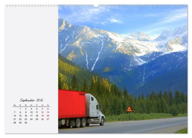 Produktbild: Langhauber. Coole Trucks in den USA (hochwertiger Premium Wandkalender 2026 DIN A2 quer), Kunstdruck in Hochglanz