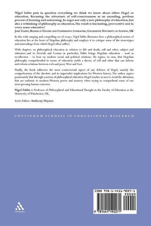 Produktbild: Education in Hegel