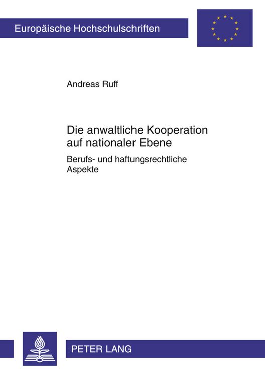 Produktbild: Die anwaltliche Kooperation auf nationaler Ebene