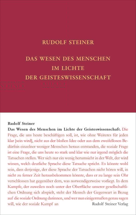 Bild vom Artikel Das Wesen des Menschen im Lichte der Geisteswissenschaft vom Autor Rudolf Steiner