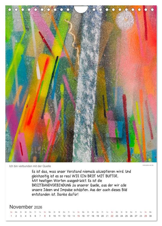 Produktbild: Motivation-Art 2026 (Wandkalender 2026 DIN A4 hoch), CALVENDO Monatskalender