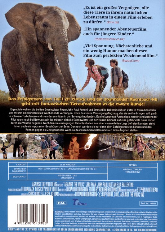 Produktbild: Kleine Helden, gro&szlig;e Wildnis 2 - Against the Wild