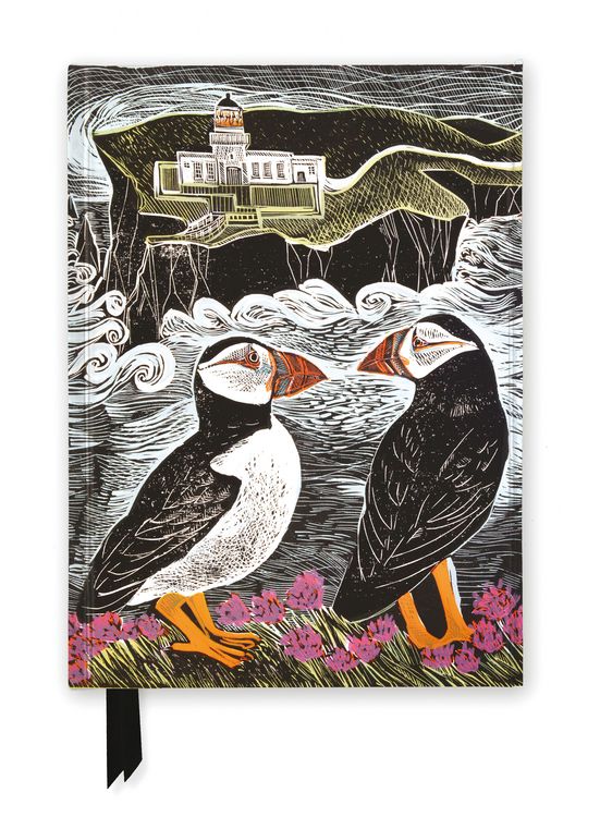 Produktbild: Premium Notizbuch DIN A5: Angela Harding, Fair Isle Papageientaucher