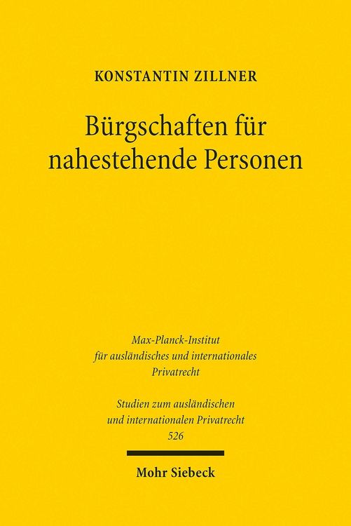 Produktbild: B&uuml;rgschaften f&uuml;r nahestehende Personen