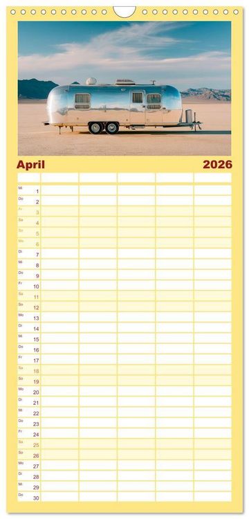 Produktbild: Familienplaner 2026 - Caravanesque mit 5 Spalten (Wandkalender, 21 x 45 cm) CALVENDO