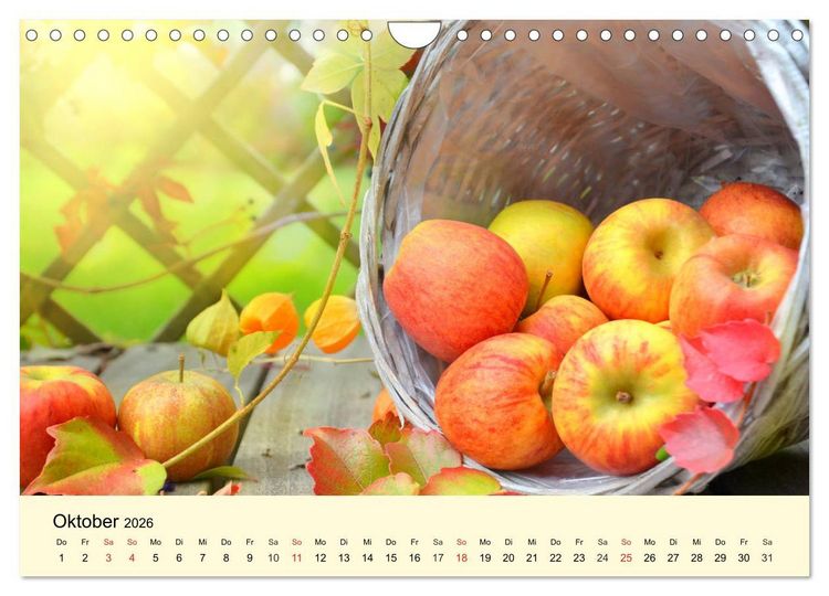 Produktbild: Saftig-knackige &Auml;pfel und k&ouml;stliche S&uuml;&szlig;speisen (Wandkalender 2026 DIN A4 quer), CALVENDO Monatskalender