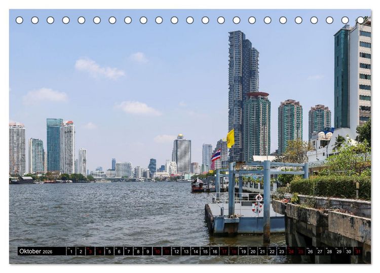 Produktbild: Bangkok - pulsierende Hauptstadt Thailands (Tischkalender 2026 DIN A5 quer), CALVENDO Monatskalender