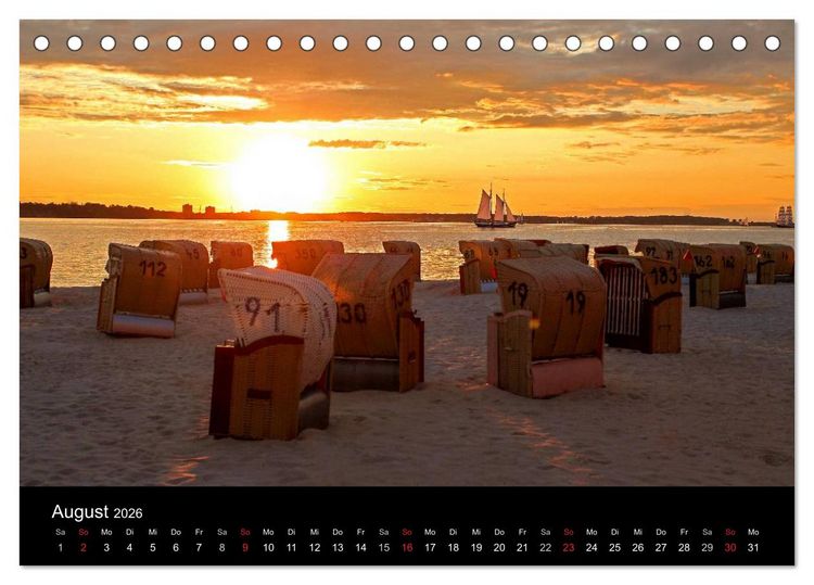 Produktbild: Malerische Kieler F&ouml;rde (Tischkalender 2026 DIN A5 quer), CALVENDO Monatskalender