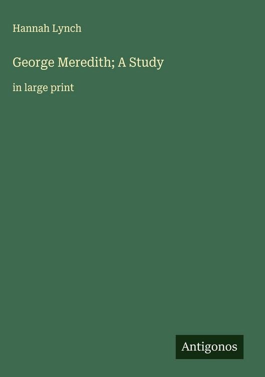 Produktbild: George Meredith; A Study