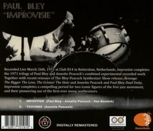 Produktbild: Bley, P: Improvisie