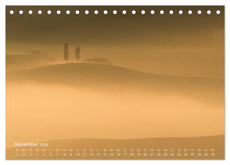 Produktbild: Traumblicke Toskana - Licht, Land, Leben (Tischkalender 2026 DIN A5 quer), CALVENDO Monatskalender