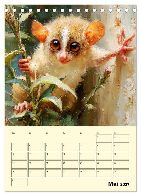 Produktbild: Koboldmakis. Kleine H&uuml;ter des Dschungels (Tischkalender 2027 DIN A5 hoch), CALVENDO Monatskalender