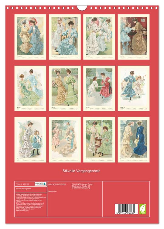 Produktbild: Stilvolle Vergangenheit (Wandkalender 2026 DIN A3 hoch), CALVENDO Monatskalender