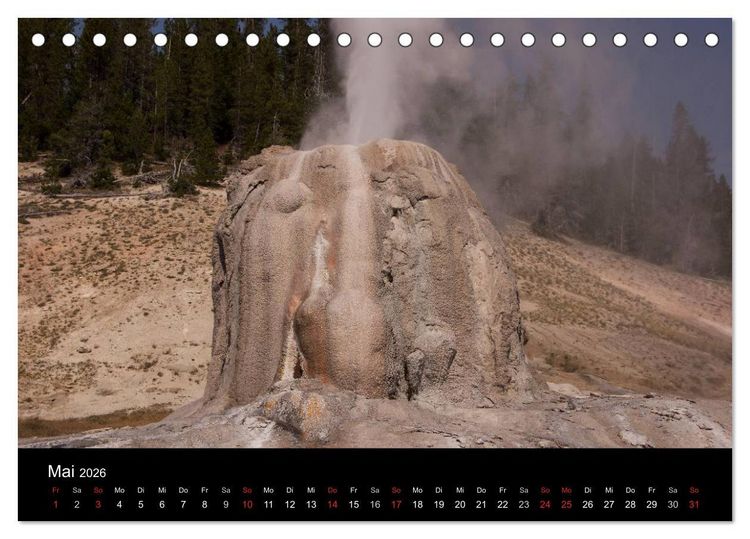 Produktbild: Yellowstone Impressionen (Tischkalender 2026 DIN A5 quer), CALVENDO Monatskalender