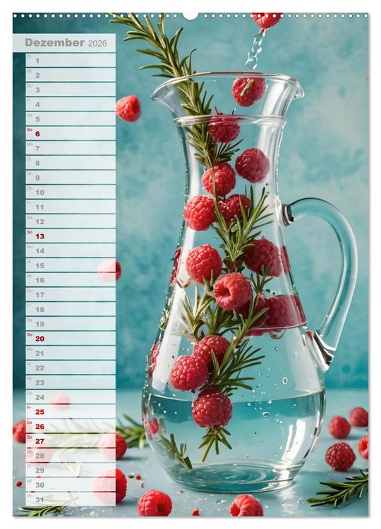 Produktbild: Vitalit&auml;t im Glas - Erfrischende Momente mit Infused Water Kreationen (hochwertiger Premium Wandkalender 2026 DIN A2 hoch), Kunstdruck in Hochglanz