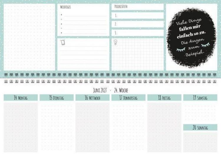 Produktbild: Tischquerkalender Visual Words Office 2027
