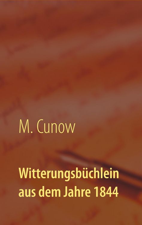 Produktbild: Witterungsb&uuml;chlein aus dem Jahre 1844