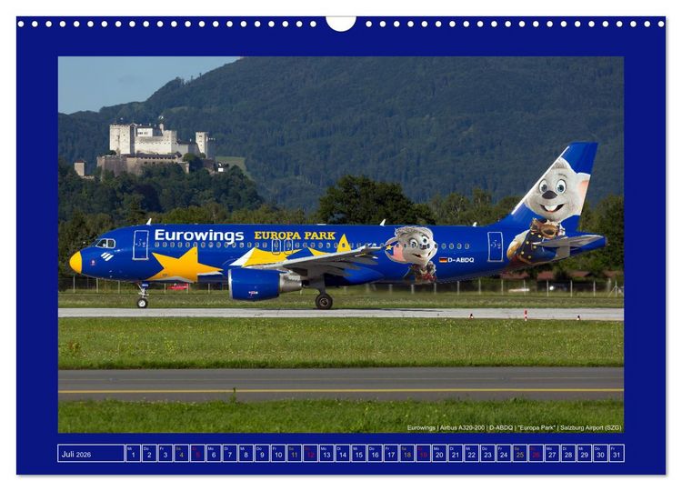 Produktbild: Bunte Airliner (Wandkalender 2026 DIN A3 quer), CALVENDO Monatskalender