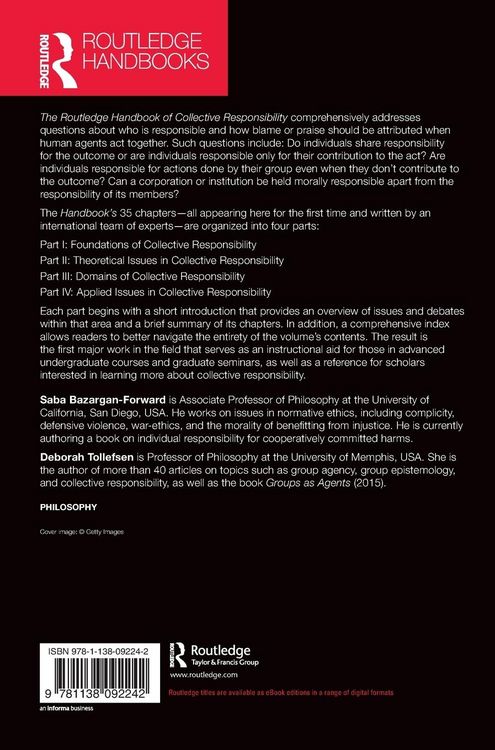 Produktbild: The Routledge Handbook of Collective Responsibility