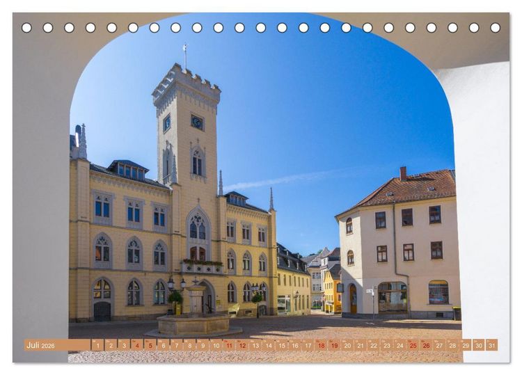 Produktbild: Greiz - Perle an der wei&szlig;en Elster in Th&uuml;ringen (Tischkalender 2026 DIN A5 quer), CALVENDO Monatskalender