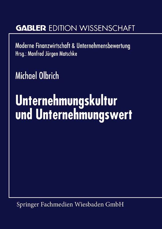 Produktbild: Unternehmungskultur und Unternehmungswert