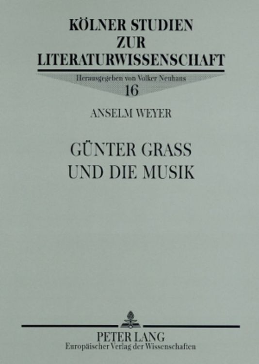 Produktbild: Guenter Grass und die Musik