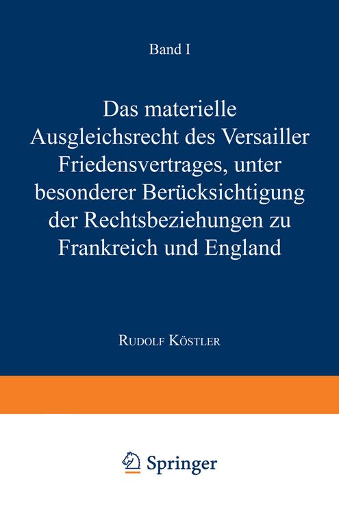 Produktbild: Das Materielle Ausgleichsrecht des Versailler Friedensvertrages