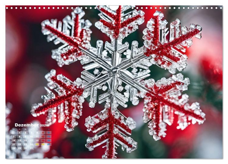 Produktbild: Schneekristalle und Eiszapfen Eisige Zeiten f&uuml;r alle Winterfans (Wandkalender 2026 DIN A3 quer), CALVENDO Monatskalender