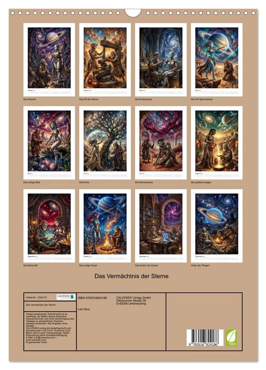 Produktbild: Das Verm&auml;chtnis der Sterne (Wandkalender 2027 DIN A3 hoch), CALVENDO Monatskalender