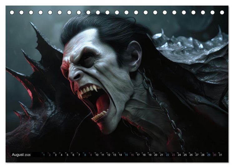 Produktbild: Vampire Nachtkreaturen (Tischkalender 2026 DIN A5 quer), CALVENDO Monatskalender