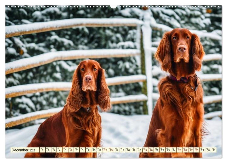 Produktbild: Irish Setter - pure grace (Wall Calendar 2026 DIN A2 landscape), CALVENDO 12 Month Wall Calendar